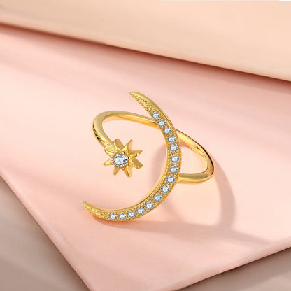[Luxora]Eternity Moon & Star Ring