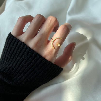 [Luxora]Eternity Moon & Star Ring