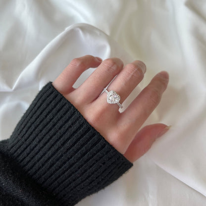 [Luxora]Eternity Splashy Romantic Heart Shape Lover Ring