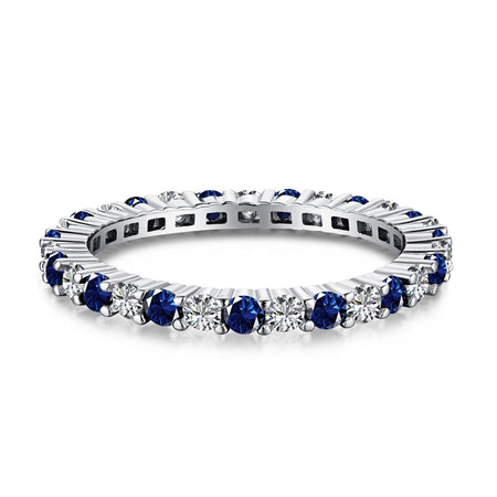 [Luxora]Exquisite Colorful Round Cut Tennis Ring