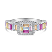 [Luxora]Exquisite Colorful Radiant Cut Party Ring