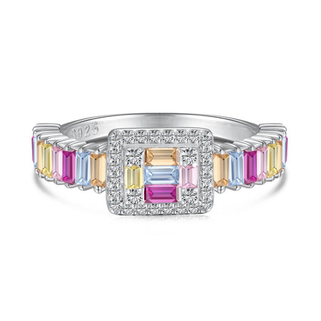 [Luxora]Exquisite Colorful Radiant Cut Party Ring
