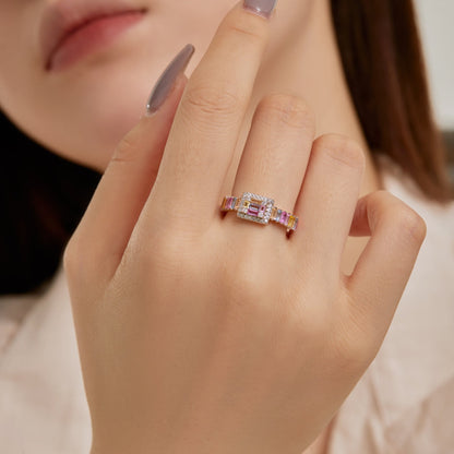 [Luxora]Exquisite Colorful Radiant Cut Party Ring