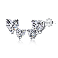 [Luxora]Double Heart-Shape Classic Princess Style Earrings