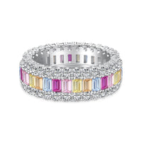 [Luxora]Dainty Colorful Radiant Cut Daily Ring