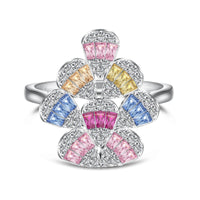 [Luxora]Sparkling Colorful Water Drop Shape Daily Ring