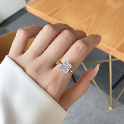 [Luxora]4.0カラットの華やかな魅惑的なラディアンドカットのバンケットリング