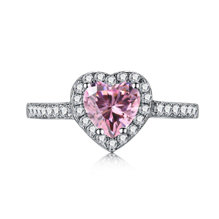 [Luxora]Eternity Splashy Romantic Heart Shape Lover Ring