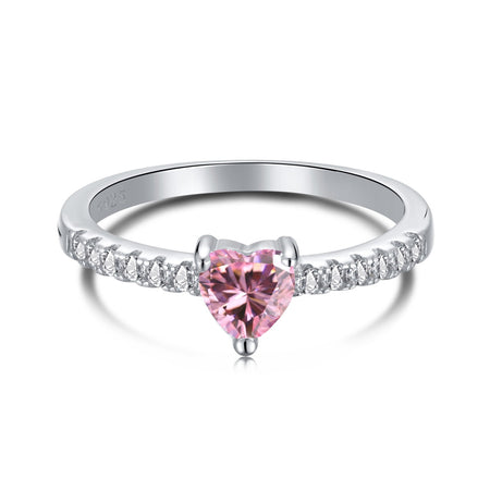 [Luxora]0.5 Carat CaratEternity Charming Heart Shape Lover Ring