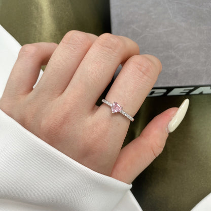 [Luxora]0.5 Carat CaratEternity Charming Heart Shape Lover Ring