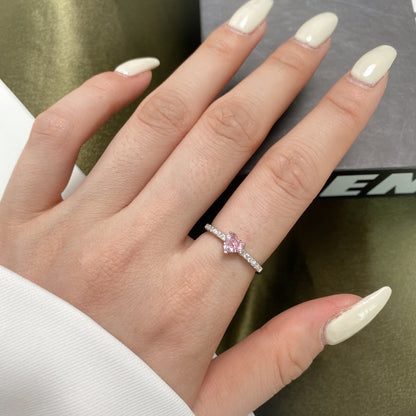 [Luxora]0.5 Carat CaratEternity Charming Heart Shape Lover Ring