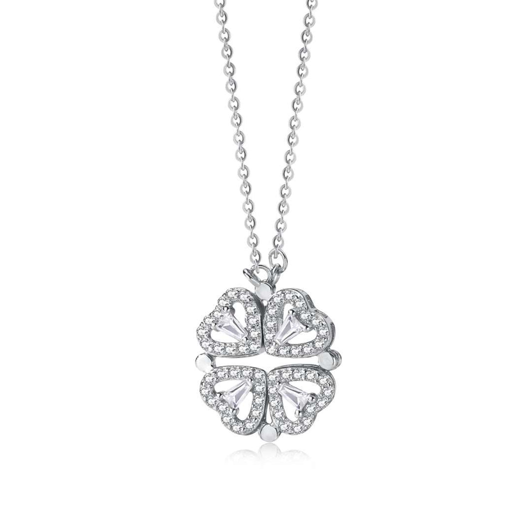 [Luxora]Ornate Heart Cut Flower Shape Necklace