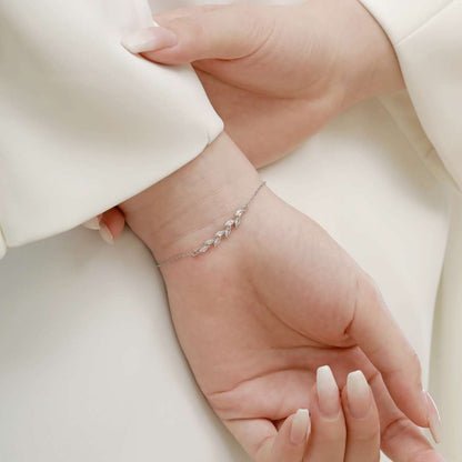 [Luxora] Elegantes Armband in Form von Weizenblättern