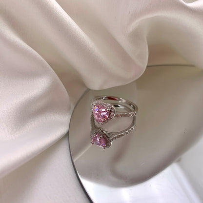 [Luxora]Eternity Splashy Romantic Heart Shape Lover Ring