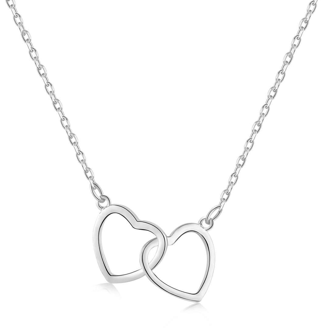 [Luxora]Sterling Silver Love Double Ring Necklace
