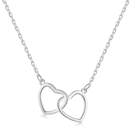 [Luxora]Sterling Silver Love Double Ring Necklace