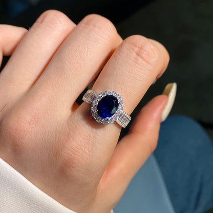 [Luxora]1.5 Carat Dazzling Charming Oval Cut Banquet Ring