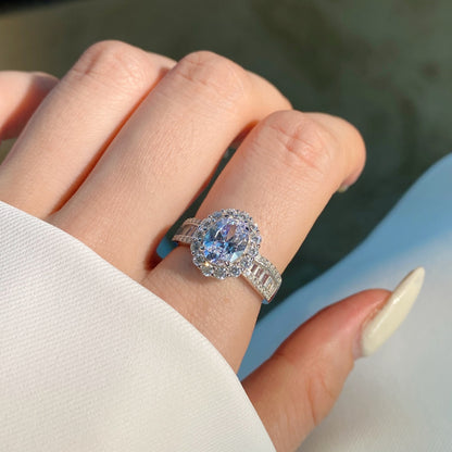 [Luxora]1.5 Carat Dazzling Charming Oval Cut Banquet Ring