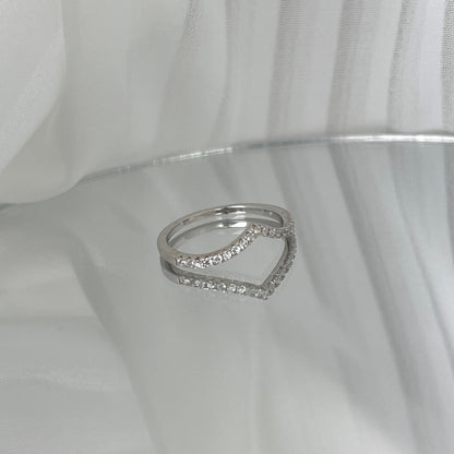 [Luxora]Elaborate Tennis Band Ring