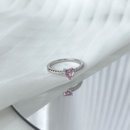 [Luxora]0.5 Carat CaratEternity Charming Heart Shape Lover Ring
