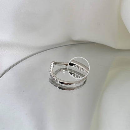 [Luxora]Elaborate Tennis Band Ring