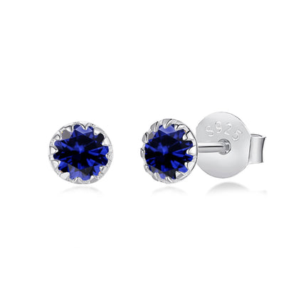 [Luxora]Sparkling Colorful Round Shape Earrings