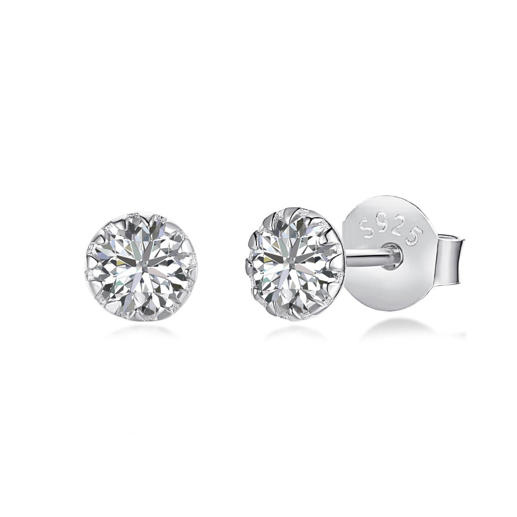 [Luxora]Sparkling Colorful Round Shape Earrings