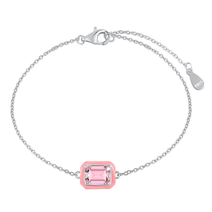 [Luxora]2.0 Carat Sparkling Colorful Emerald Cut Daily Bracelet