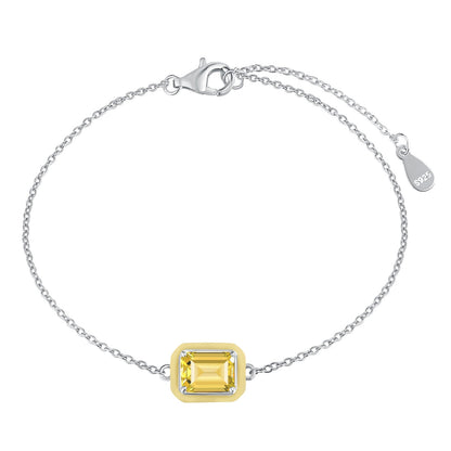 [Luxora]2.0 Carat Sparkling Colorful Emerald Cut Daily Bracelet