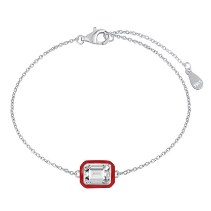 [Luxora]2.0 Carat Sparkling Colorful Emerald Cut Daily Bracelet