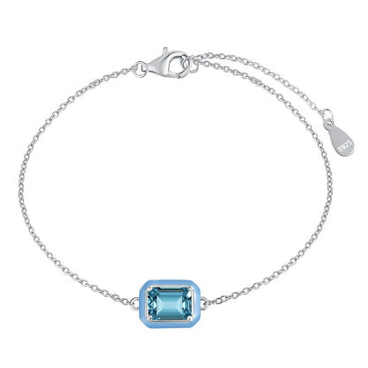 [Luxora]2.0 Carat Sparkling Colorful Emerald Cut Daily Bracelet