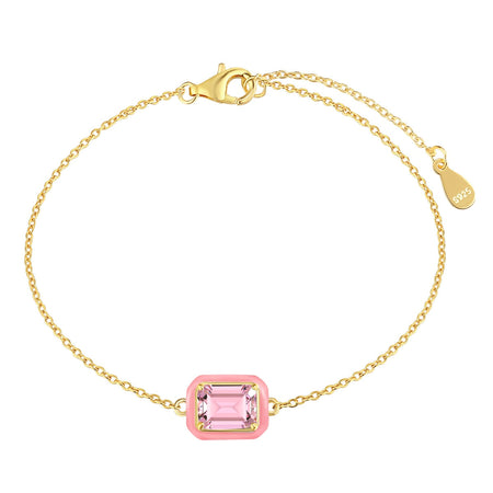 [Luxora]2.0 Carat Sparkling Colorful Emerald Cut Daily Bracelet