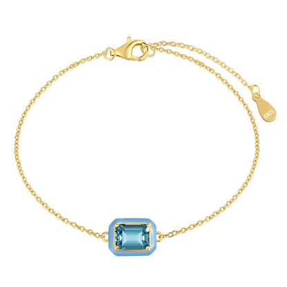 [Luxora]2.0 Carat Sparkling Colorful Emerald Cut Daily Bracelet