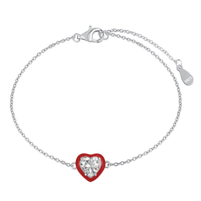[Luxora]Sparkling Romantic Heart Shape Lover Bracelet