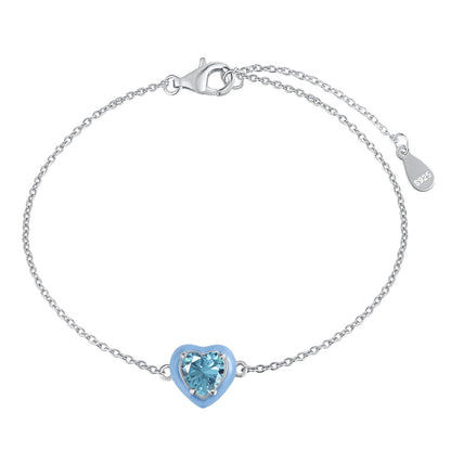 [Luxora]Sparkling Romantic Heart Shape Lover Bracelet