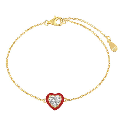 [Luxora]Sparkling Romantic Heart Shape Lover Bracelet