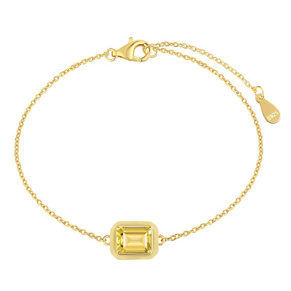 [Luxora]2.0 Carat Sparkling Colorful Emerald Cut Daily Bracelet