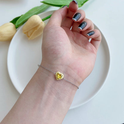 [Luxora]Sparkling Romantic Heart Shape Lover Bracelet