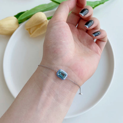[Luxora]2.0 Carat Sparkling Colorful Emerald Cut Daily Bracelet