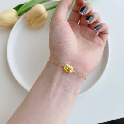 [Luxora]2.0 Carat Sparkling Colorful Emerald Cut Daily Bracelet