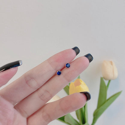 [Luxora]Sparkling Colorful Round Shape Earrings