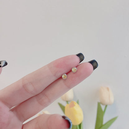 [Luxora]Sparkling Colorful Round Shape Earrings