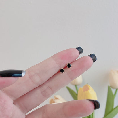 [Luxora]Sparkling Colorful Round Shape Earrings