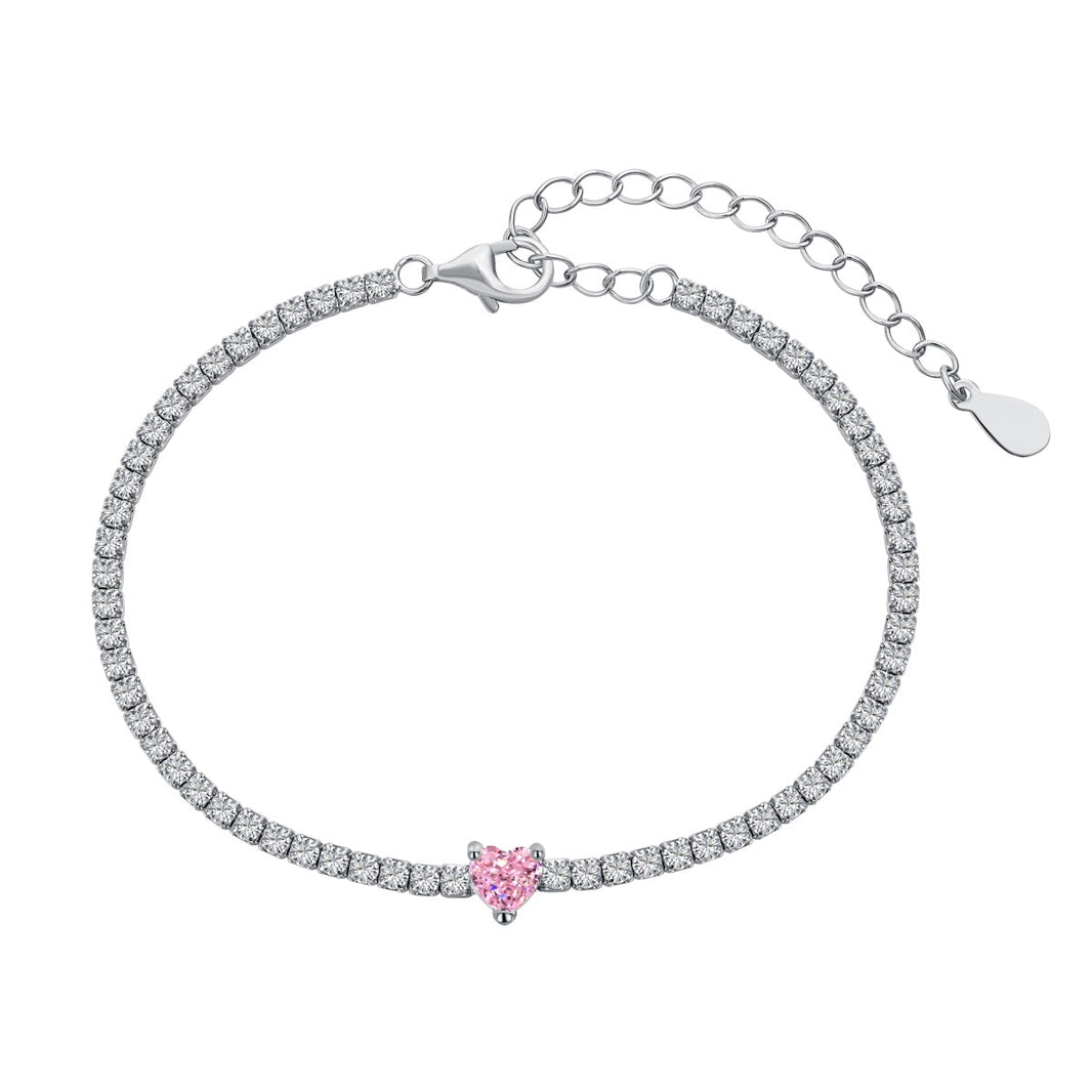 [Luxora]0.5 Carat Elegant Romantic Heart Shape Lover Bracelet