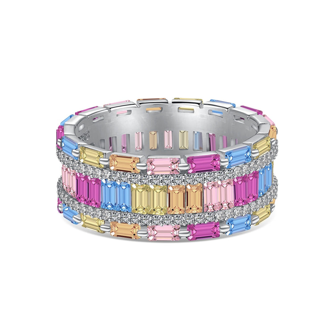 [Luxora]Dazzling Colorful Radiant Cut Party Ring