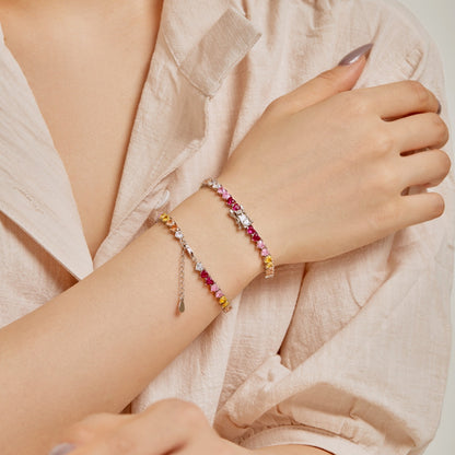 [Luxora]Luxurious Colorful Romantic Heart Shape Lover Bracelet