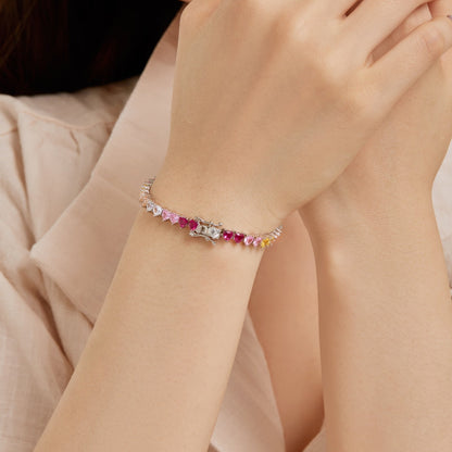 [Luxora]Luxurious Colorful Romantic Heart Shape Lover Bracelet