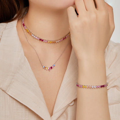 [Luxora]Luxurious Colorful Romantic Heart Shape Lover Bracelet