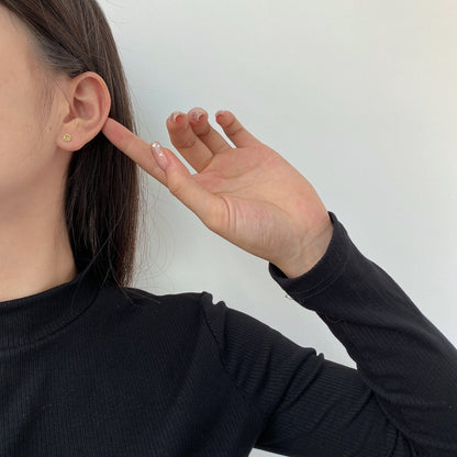 [Luxora]Sparkling Colorful Round Shape Earrings