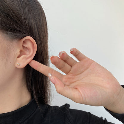 [Luxora]Sparkling Colorful Round Shape Earrings